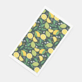 Lemon en Limes Vruchtpatroon in groen en geel Servet (Hoek)