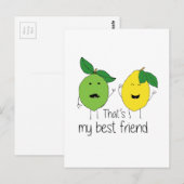 Lemon en Limoen Best Friends BFF Lemon Art Besties Briefkaart (Voorkant / Achterkant)