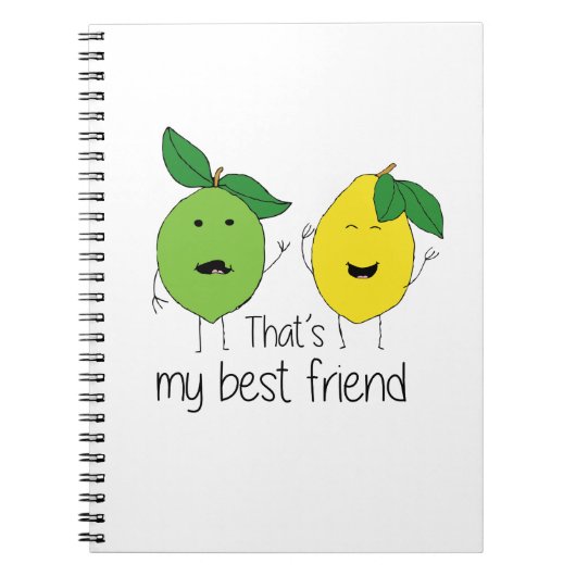 Lemon en Limoen Best Friends BFF Lemon Art Besties Notitieboek (Voorkant)