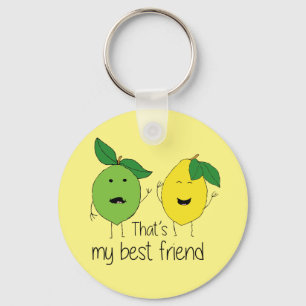 Lemon en Limoen Best Friends BFF Lemon Art Besties Sleutelhanger