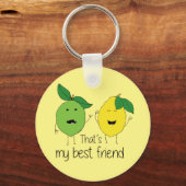 Lemon en Limoen Best Friends BFF Lemon Art Besties Sleutelhanger (Voorkant)