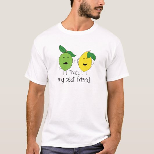 Lemon en Limoen Best Friends BFF Lemon Art Besties T-shirt (Voorkant)