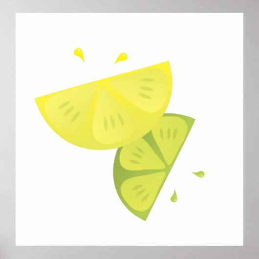 Lemon en Limoen Burst Poster (Voorkant)