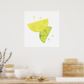Lemon en Limoen Burst Poster (Keuken)