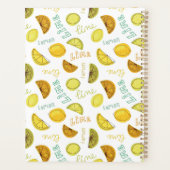 Lemon en Limoen Citrus Fruit Pattern Planner (Achterkant)
