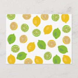 Lemon en Limoen Patroon Briefkaart