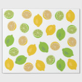 Lemon en Limoen Patroon Cadeaupapier (Vlak)