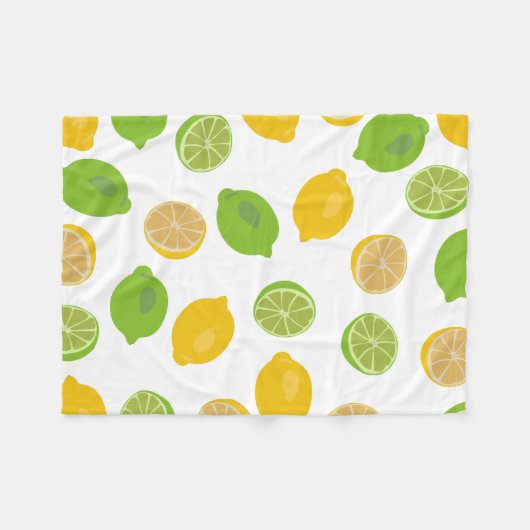 Lemon en Limoen Patroon Fleece Deken (Voorkant (Horizontaal))