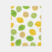Lemon en Limoen Patroon Fleece Deken (Voorkant)