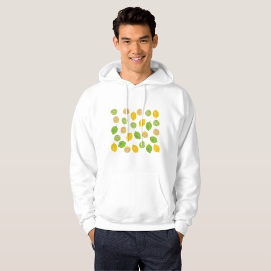 Lemon en Limoen Patroon Hoodie (Voorkant volledig)