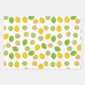 Lemon en Limoen Patroon Inpakpapier Vel (Voorkant 2)