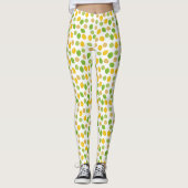 Lemon en Limoen Patroon Leggings (Voorkant)