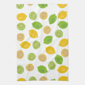 Lemon en Limoen Patroon Theedoek (Verticaal)