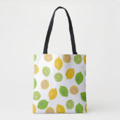 Lemon en Limoen Patroon Tote Bag (Voorkant)