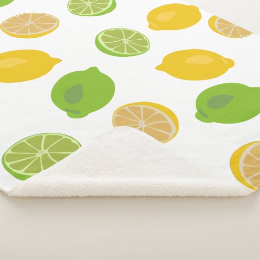 Lemon en Limoen Pattern Kinder Sherpa Deken (3/4)