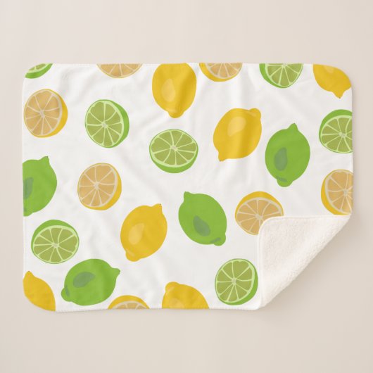 Lemon en Limoen Pattern Kinder Sherpa Deken (Voorkant (horizontaal))