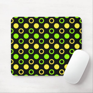 Lemon en Limoen Rings en Polka Dots van STaylor Muismat