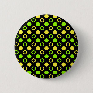 Lemon en Limoen Rings en Polka Dots van STaylor Ronde Button 5,7 Cm