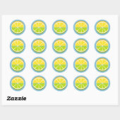 Lemon en Limoen Ronde Sticker (Vel)