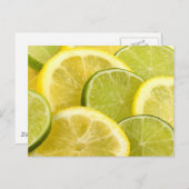 Lemon en Limoen Slices Briefkaart (Voorkant / Achterkant)