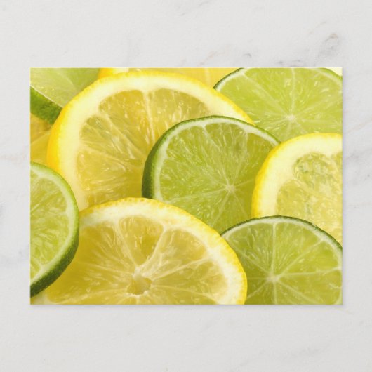 Lemon en Limoen Slices Briefkaart (Voorkant)