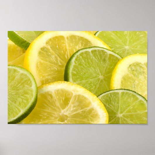 Lemon en Limoen Slices Poster (Voorkant)