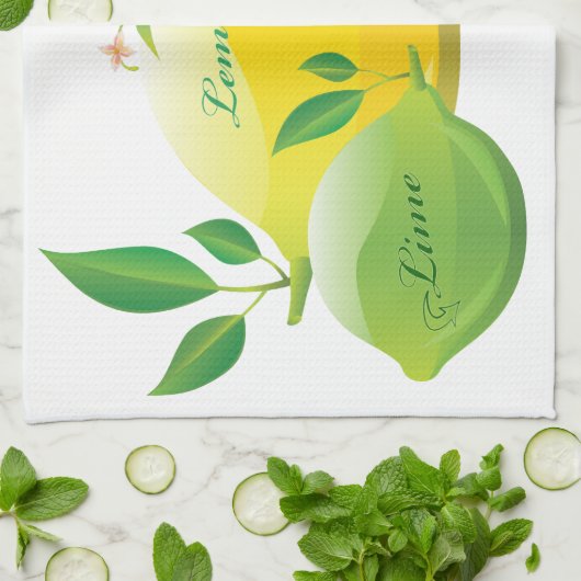 Lemon en Limoen Theedoek (Gevouwen)