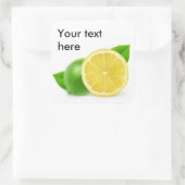 Lemon en limoen vierkante sticker (Tas)
