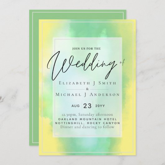 Lemon en Lome Modern Budget Wedding (Voorkant / Achterkant)