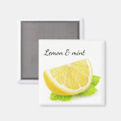 Lemon en munt magneet (Voorkant / Achterkant)