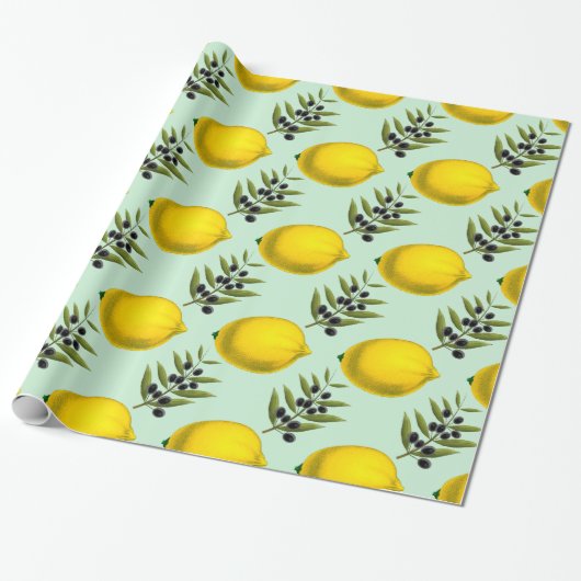 Lemon en olives Forever Cadeaupapier (Uitgerold)