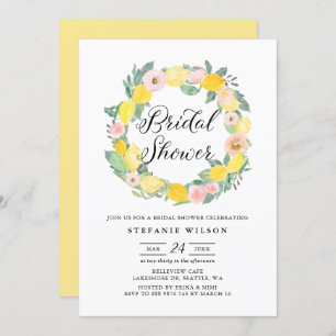 Lemon en Roze Roze Vrijgezellenfeest Uitnodigen