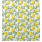Lemon en Sage Green Vines Bathroom Showgordijn Douchegordijn (Voorkant)