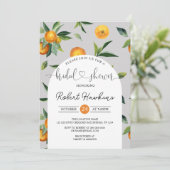 Lemon en Sinaasappels Bridal Shower Invitation Kaart (Staand voorkant)