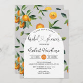 Lemon en Sinaasappels Bridal Shower Invitation Kaart (Voorkant / Achterkant)