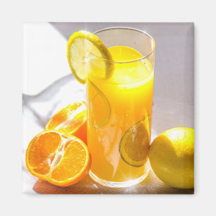 Lemon en Sinaasappels Fotografie op fruit Magneet