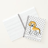 Lemon en White Beagle Cute Cartoon Dog & Text Notitieboek (Binnen)