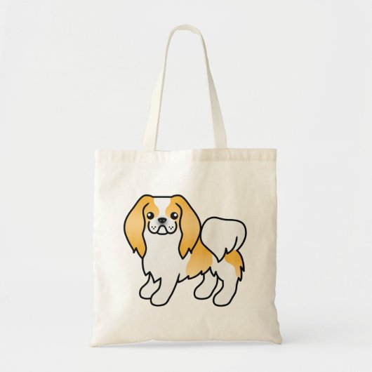Lemon en White Japanese Chin Cute Dog Tote Bag (Voorkant)