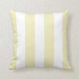 Lemon en White Striped Kussen