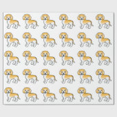 Lemon En Witte Beagle Honden Cadeaupapier (Vlak)