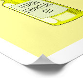 Lemon Essential Oil Bottle Drawing Poster (Hoek)