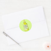 Lemon Essential Oil Bottle Drawing Ronde Sticker (Envelop)