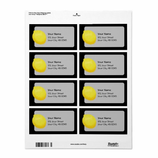 Lemon Etiket (Full Sheet)