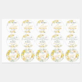 Lemon Eucalyptus Roze Bruidsdouche Labels (Vel)