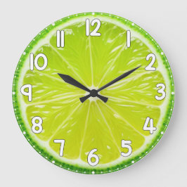 Lemon Face Wall Clock – Fresh Citrus Kitchen Home  Grote Klok