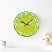 Lemon Face Wall Clock – Fresh Citrus Kitchen Home Grote Klok (Huis)