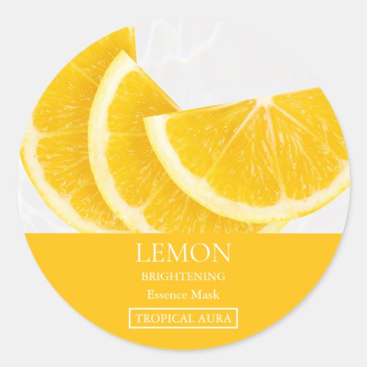 Lemon Facial Mask Label (Voorkant)
