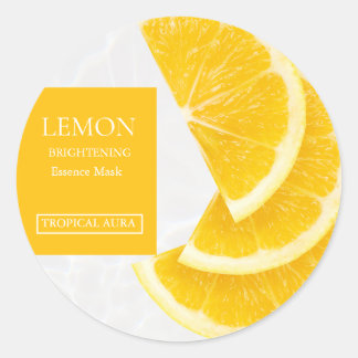 Lemon Facial Mask Label