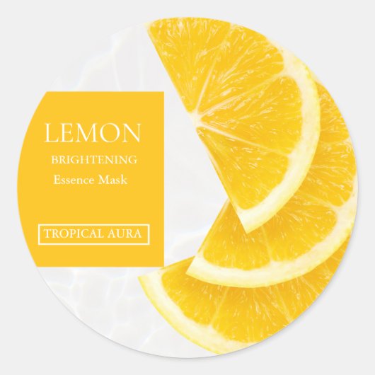 Lemon Facial Mask Label (Voorkant)