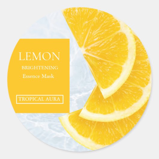 Lemon Facial Mask Label (Voorkant)